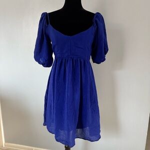 Moulinette Soeurs Royal Blue Mini Dress